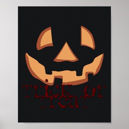 Kürbis zu Halloween in Schwarz Poster (Vorne)