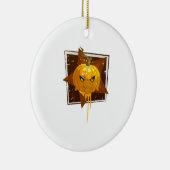 Kürbis zu Halloween Keramik Ornament (Rechts)