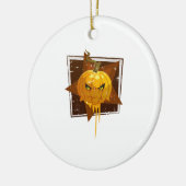 Kürbis zu Halloween Keramik Ornament (Links)