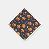 Kürbis zu Halloween-Musterserviette Serviette (Ecke)