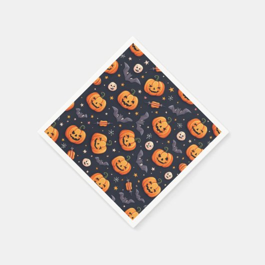 Kürbis zu Halloween-Musterserviette Serviette (Ecke)