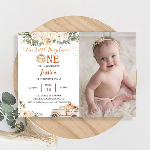 Kürbis zum ersten Geburtstag ist unser kleiner Kür Einladung