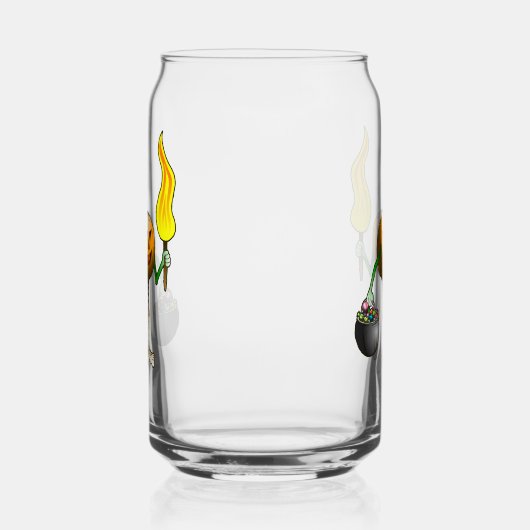 Kürbis zum Trick oder Treat Dosenglas (Links)