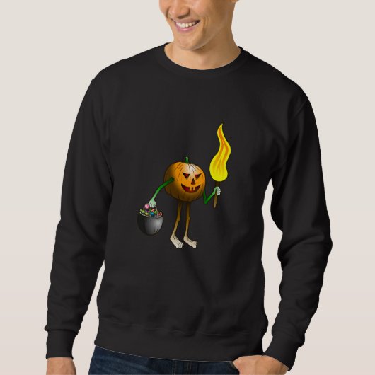 Kürbis zum Trick oder Treat Sweatshirt (Vorderseite)