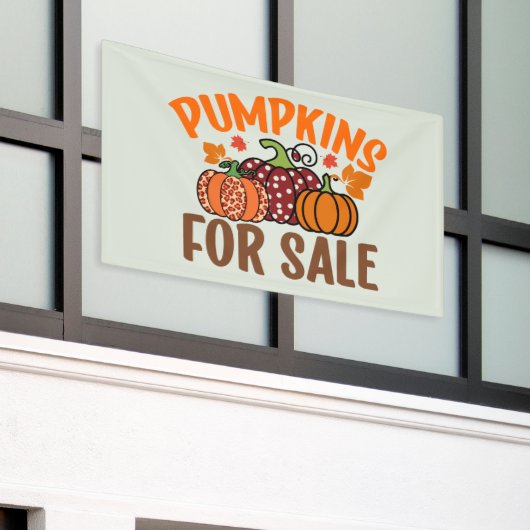Kürbis zum Verkauf Banner (Äußeres Gebäude)