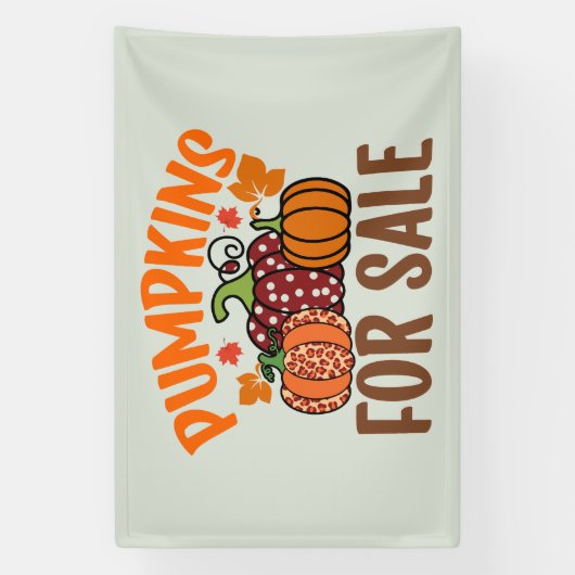 Kürbis zum Verkauf Banner (Vertikal)