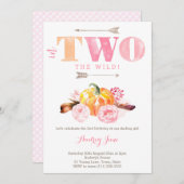 Kürbis zwei wilde Einladung, bohemianischer 2. Geb Einladung (Vorne/Hinten)