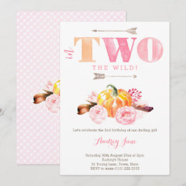 Kürbis zwei wilde Einladung, bohemianischer 2. Geb Einladung