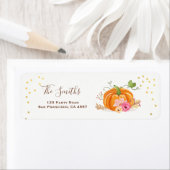 Kürbisadressen-Labels Herbst Herbst Gold Pink (Insitu)