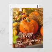 Kürbisanzeige Postkarte (Vorne/Hinten)