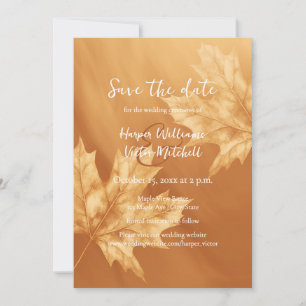 Kürbisapfel verlasst Hochzeit im Herbst Save The Date
