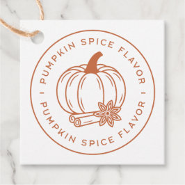 Kürbisaroma, hausgemachte Ästhetik Geschenkanhänger