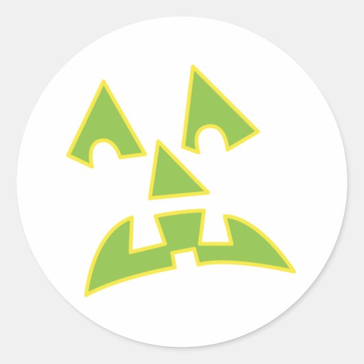 Kürbisaugen Jack-o-Laterne-Gesicht Runder Aufkleber (Vorderseite)
