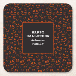 Kürbisaugen und Gras im Schwarzen Halloween-Party Rechteckiger Pappuntersetzer