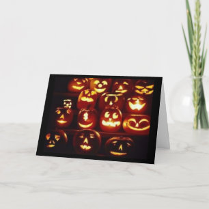 Kürbisausdrücke Halloween-Karte Karte