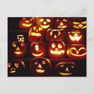 Kürbisausdrücke Halloween Postkarte