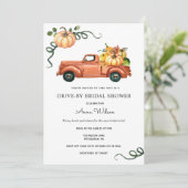 Kürbisautobahn mit Brautparty Einladung (Stehend Vorderseite)