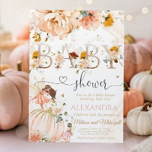 Kürbisbaby-Dusche Ein kleiner Kürbis ist unterwegs Einladung