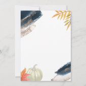 Kürbisbaby Dusche Goldfall Einladung (Rückseite)