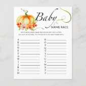 Kürbisbaby-Rennspiel (Vorderseite)