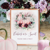 Kürbisbabys sind ein süßes Baby-Duschzeichen Poster