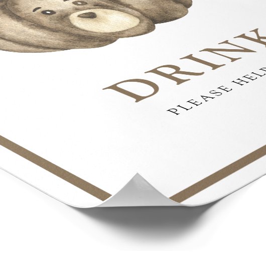 Kürbisbär - Getränke helfen dir selbst Poster (Ecke)