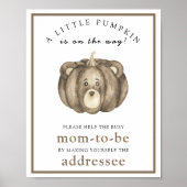 Kürbisbär - Helfen Sie der geschäftigen Mama Poster (Vorne)