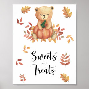 Kürbisbär, Süßigkeiten und Leckereien Kinderduschp Poster