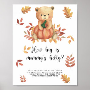 Kürbisbär, Wie groß ist das Bauchspiel der Mama Poster
