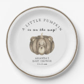 Kürbisbärendusche Pappteller (Vorderseite)