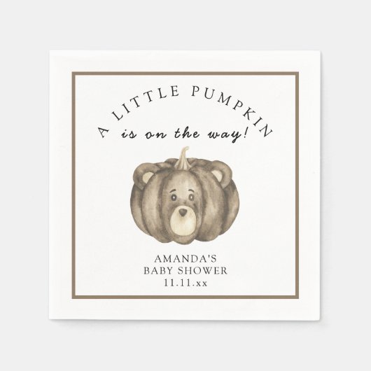 Kürbisbärendusche Serviette (Vorderseite)