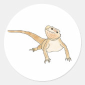 Kürbisbartete Drachenaufkleber! Runder Aufkleber (Vorderseite)