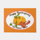 Kürbisbeeren Orangenfall Glückwunsch Erntedankfest Fußmatte (Vorderseite)