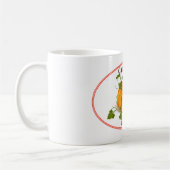 Kürbisbeeren und grüne Blätter fallen Erntedank Kaffeetasse (Links)