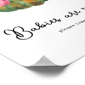 Kürbisbeutel Babydusche Kinder sind süß Poster (Ecke)