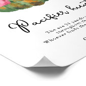 Kürbisbeutel-Babydusche Schnuller Poster (Ecke)