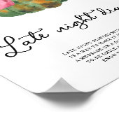 Kürbisbeutel Babydusche Späte Nacht Windeln Poster (Ecke)