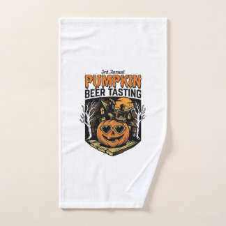 Kürbisbier-Verkostung Vintage-Halloween-Event-Shir Handtuch