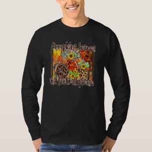 Kürbisblätter Fußball Bitte Herbst Herbst Dankesch T-Shirt