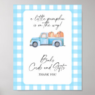 Kürbisblauer LKW - BUCHKARTEN UND GIFTS Poster