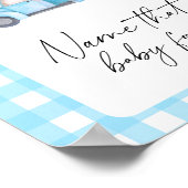 Kürbisblauer LKW - nennen Sie das Babynahrung Poster (Ecke)