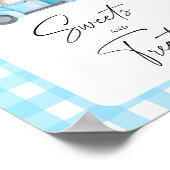 Kürbisblauer LKW - Süßigkeiten und Leckereien Baby Poster (Ecke)