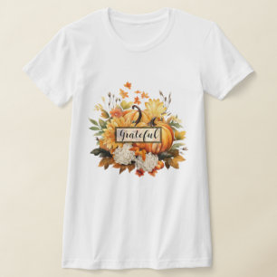 Kürbisblumen-Herbst-Dankeschön T-Shirt