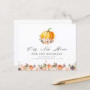 Kürbisblumenankündigung zur Bewegung des Erntedank