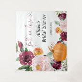 Kürbisblumenfall-Brautparty Wandteppich (Vorderseite)