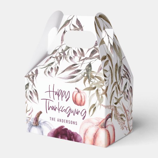 Kürbisblumenfall Erntedank Gastgeschenk Geschenkschachtel (Vorderseite)