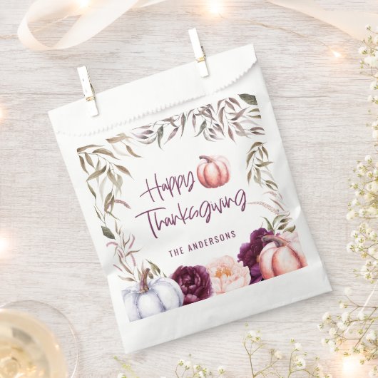 Kürbisblumenfall Erntedank Party Geschenktütchen (Ausgeschnitten)