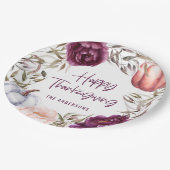 Kürbisblumenfall Erntedank Party Pappteller (Schrägansicht)