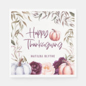 Kürbisblumenfall Erntedank Party Serviette (Vorderseite)