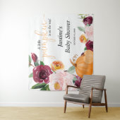 Kürbisblumenfall Kinderdusche Hintergrund Wandteppich (Beispiel)